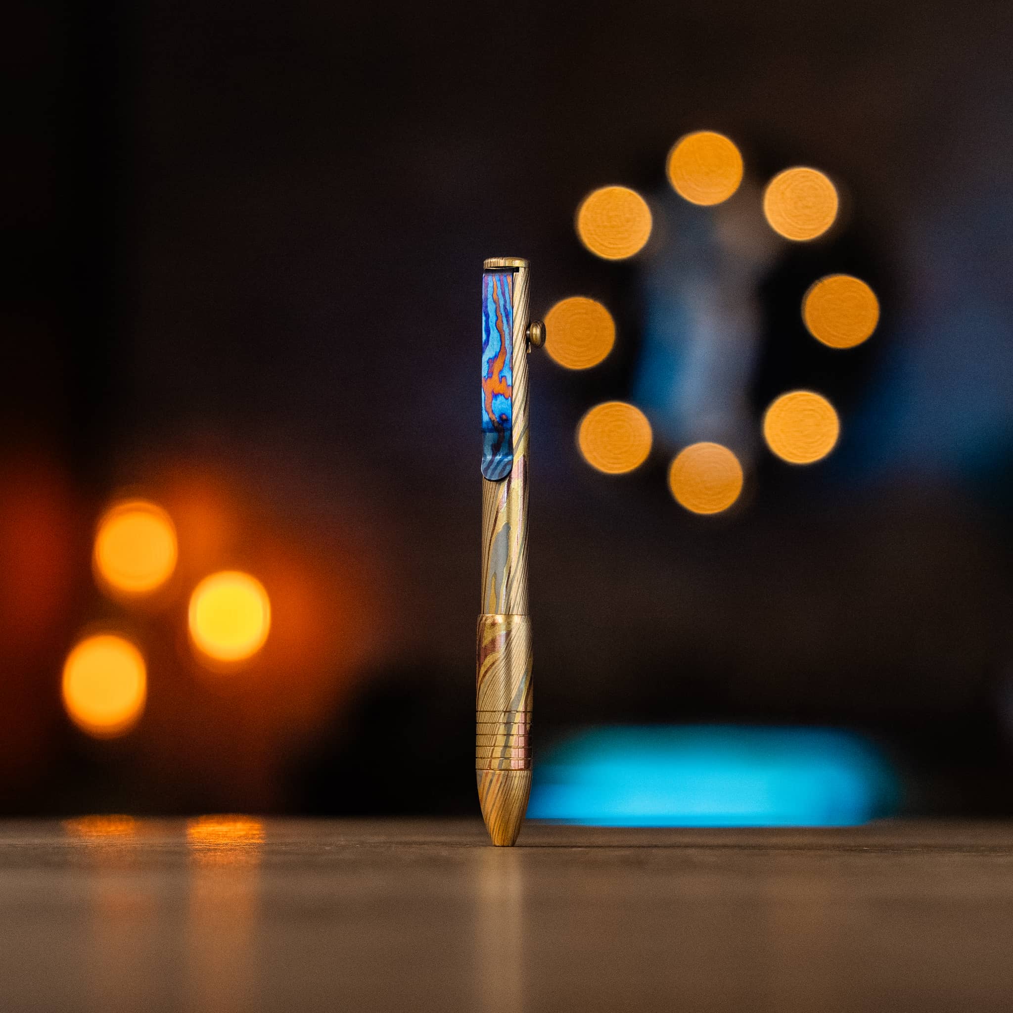 Bolt Action Pen - Full Brass Damascus - Image 10