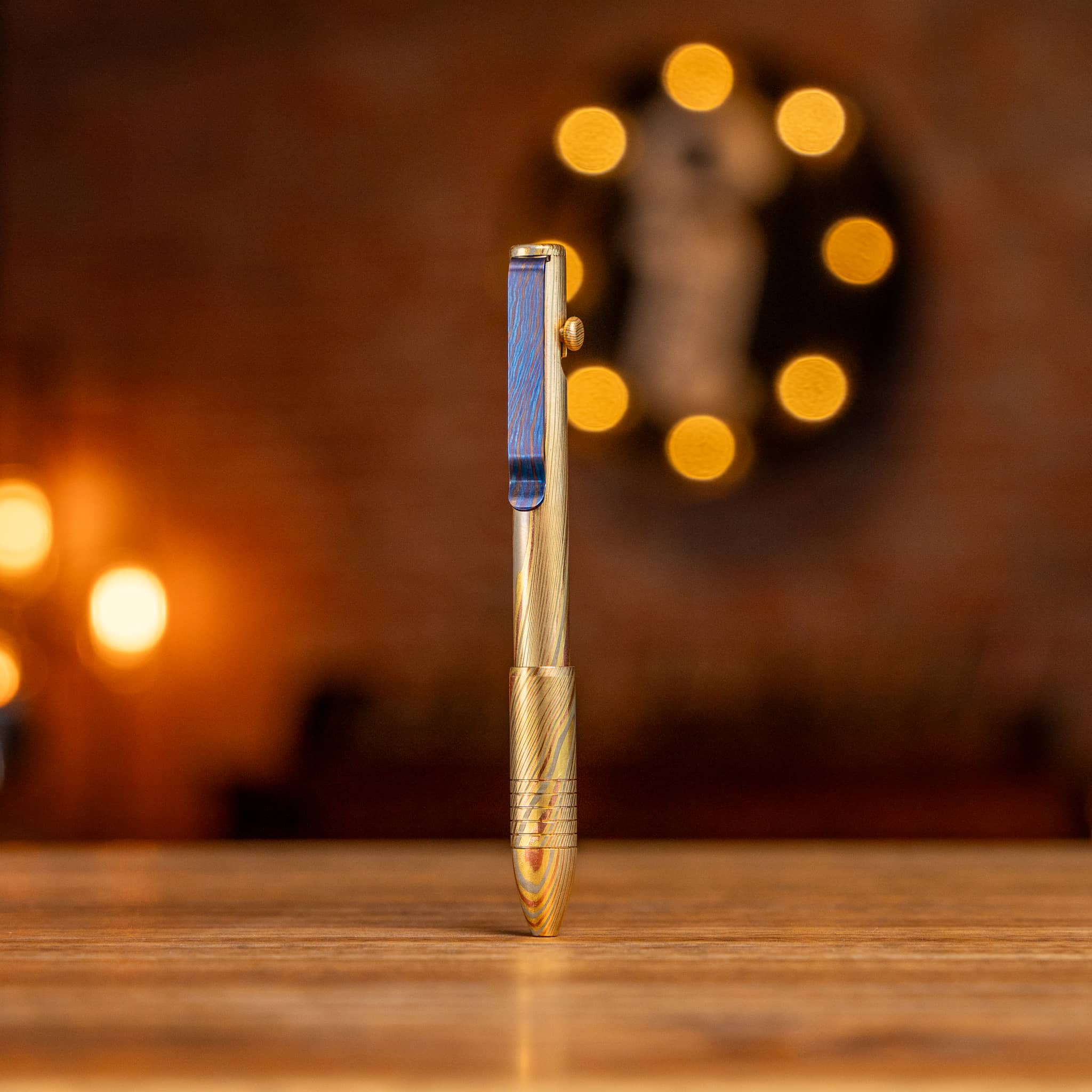 Bolt Action Pen - Full Brass Damascus - Image 11