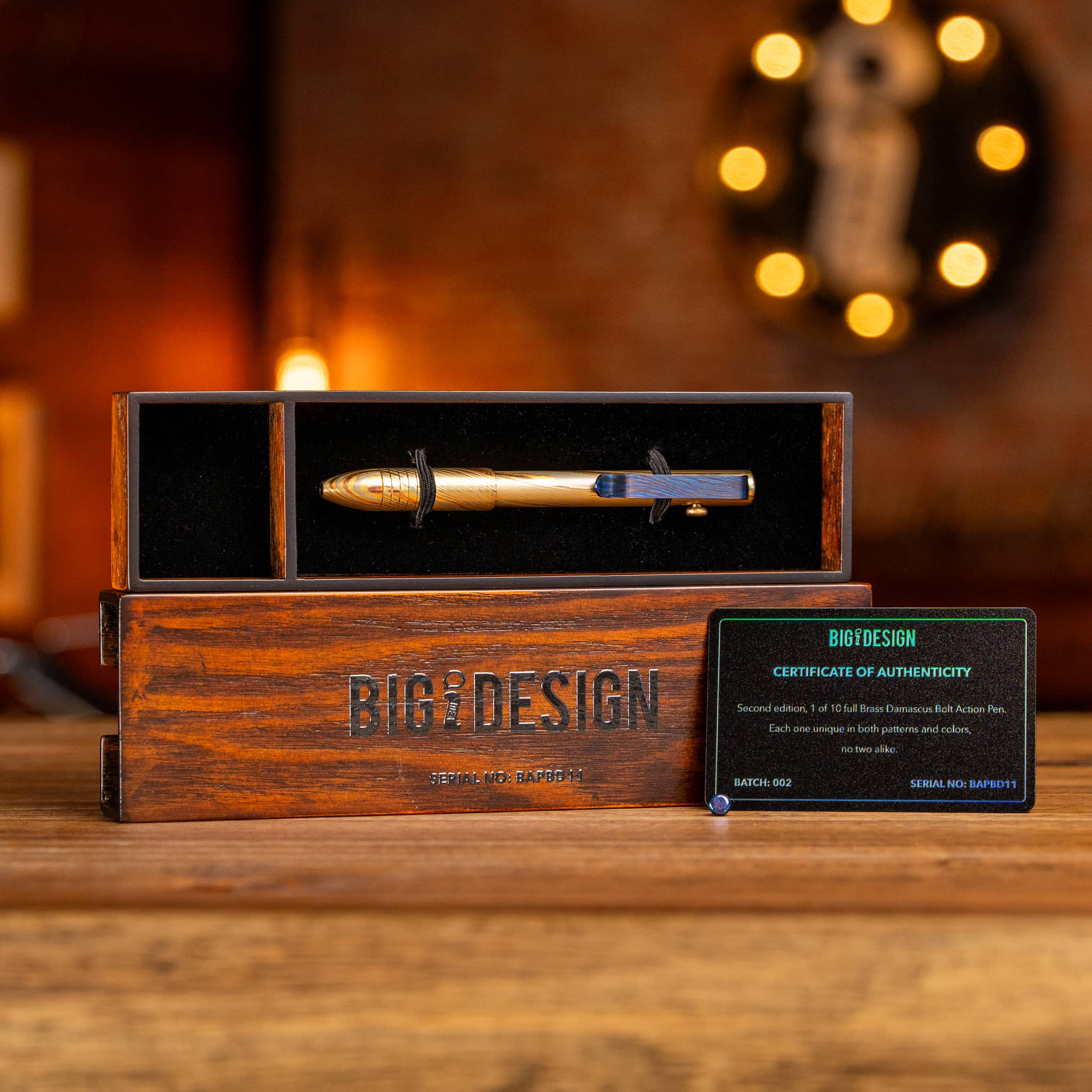 Bolt Action Pen - Full Brass Damascus - Image 12