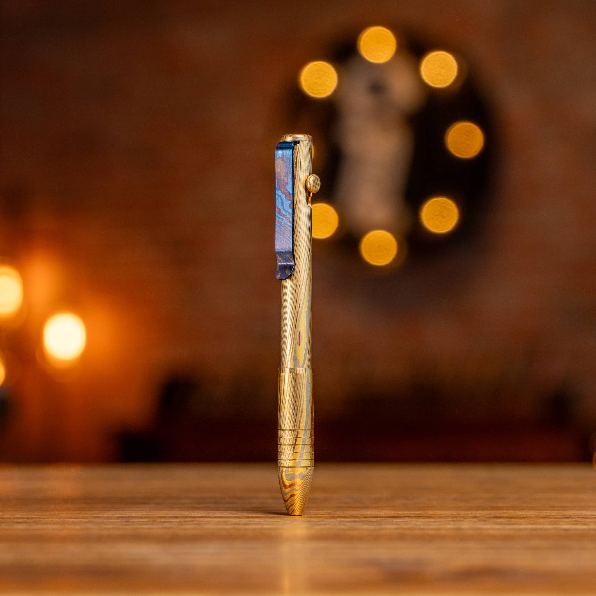 Bolt Action Pen - Full Brass Damascus - Image 14