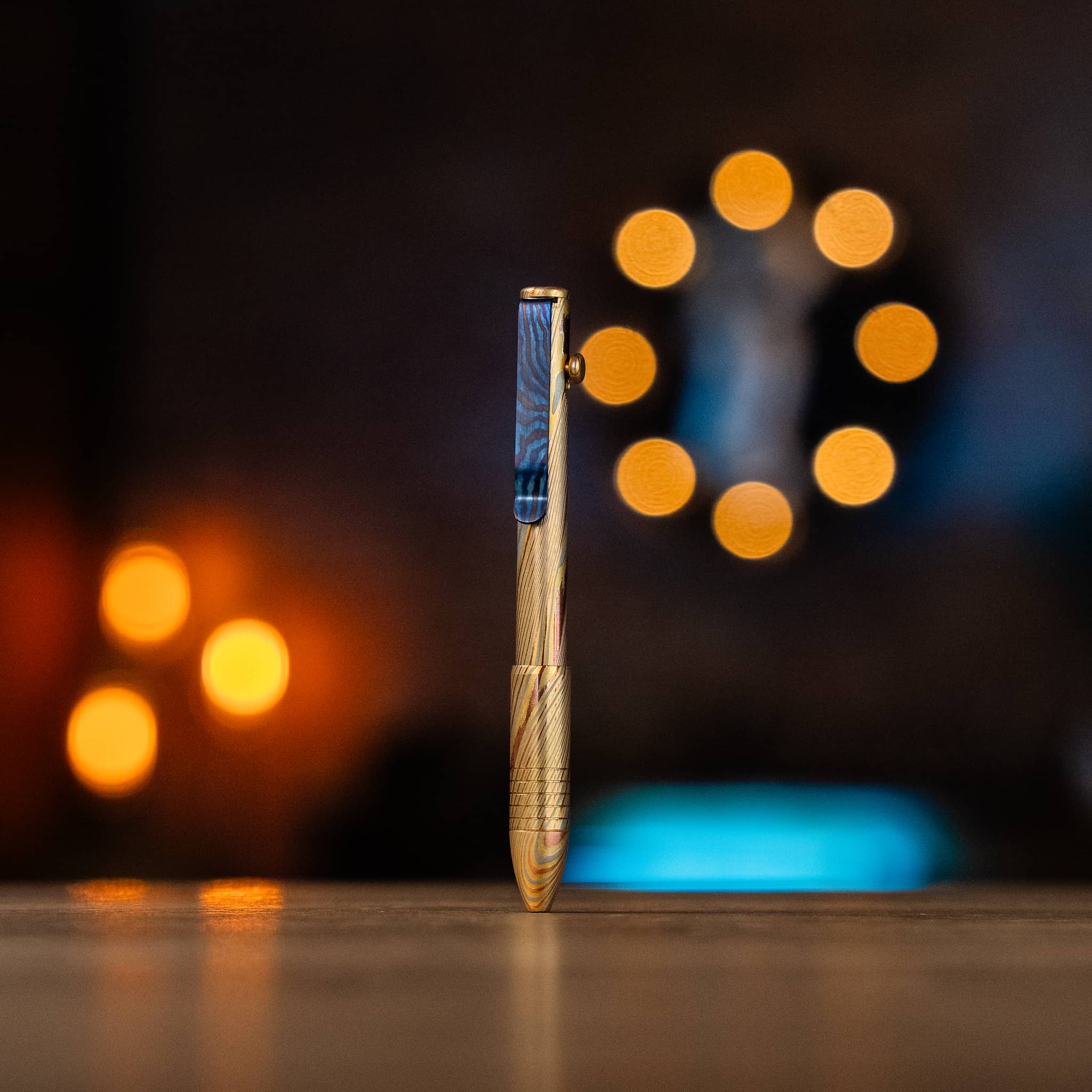 Bolt Action Pen - Full Brass Damascus - Image 2