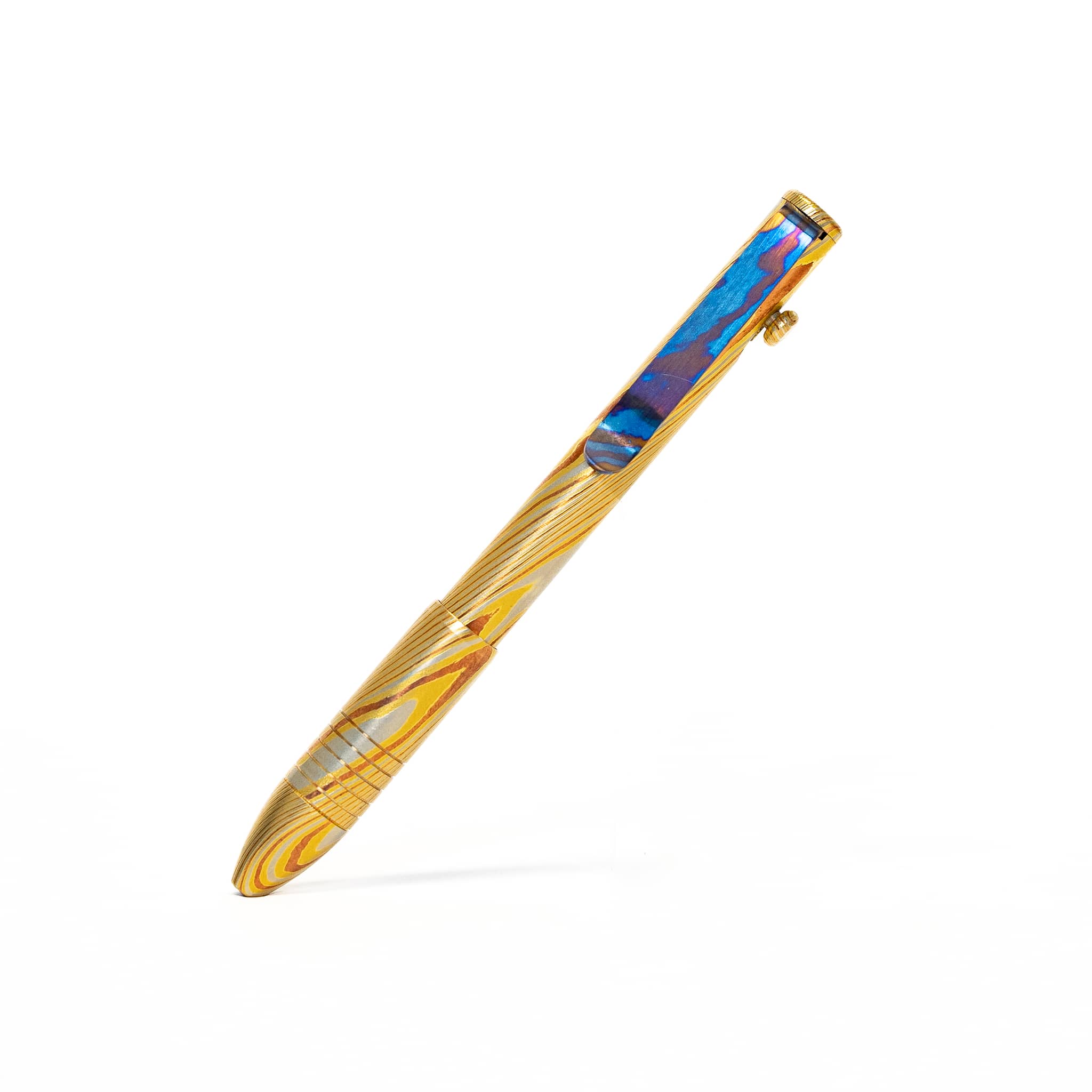 Bolt Action Pen - Full Brass Damascus - Image 28