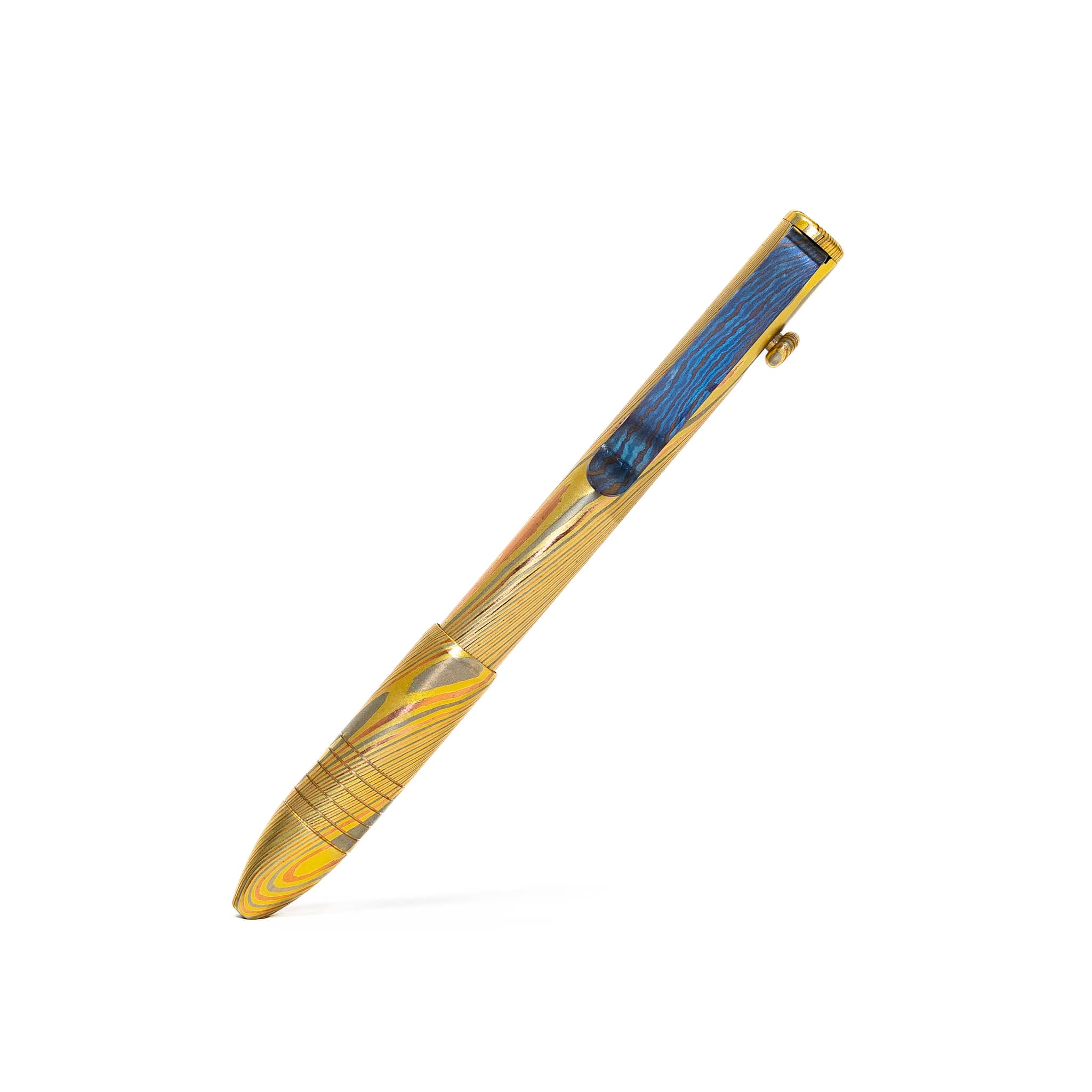Bolt Action Pen - Full Brass Damascus - Image 29