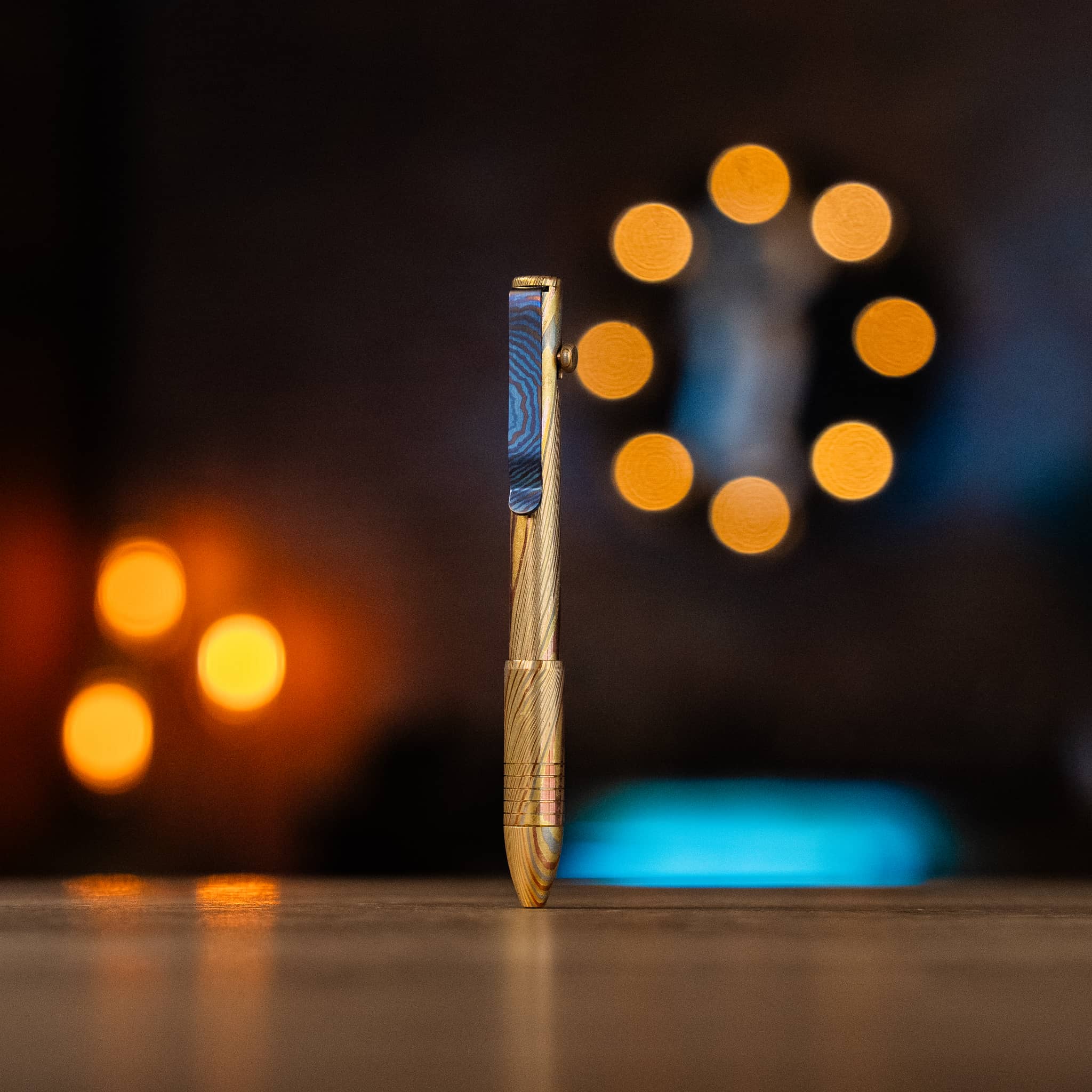 Bolt Action Pen - Full Brass Damascus - Image 3