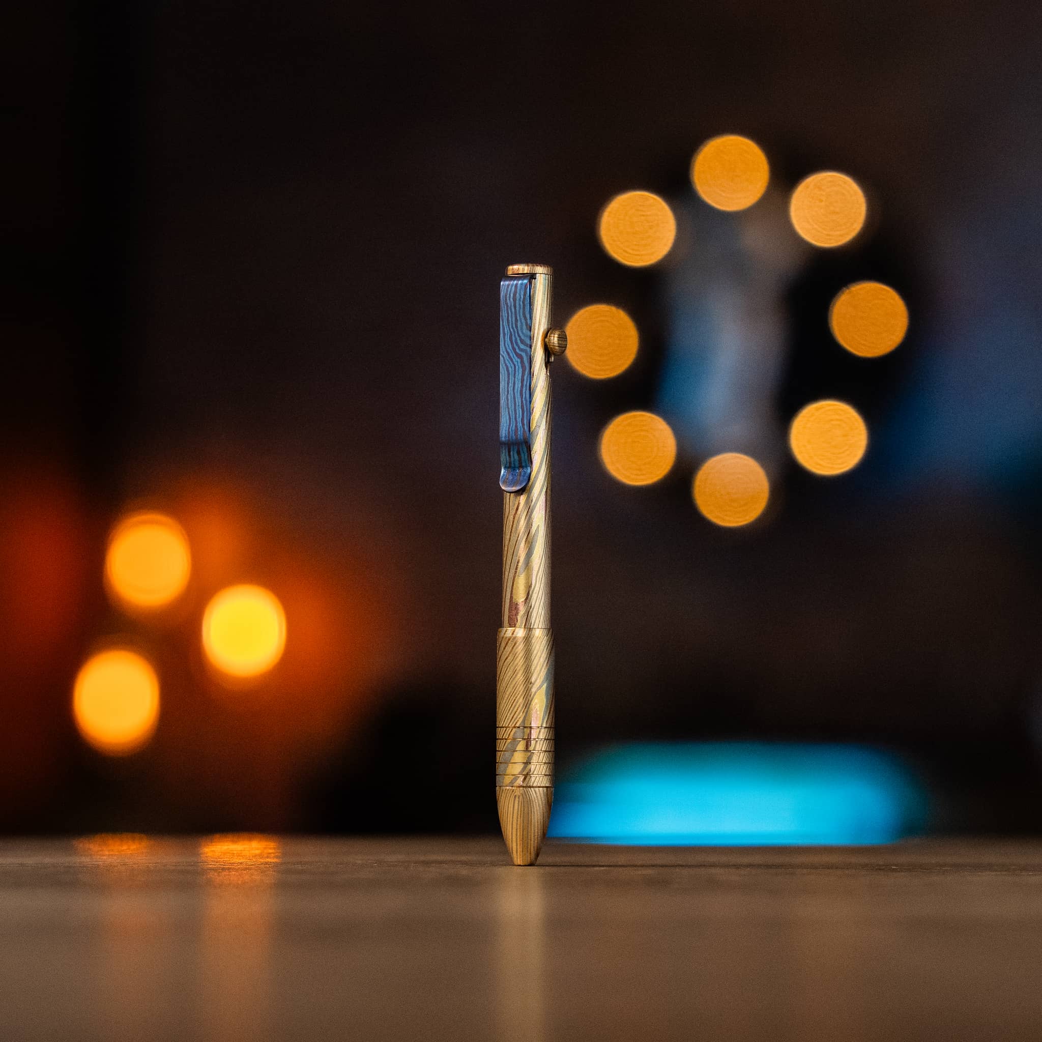 Bolt Action Pen - Full Brass Damascus - Image 4