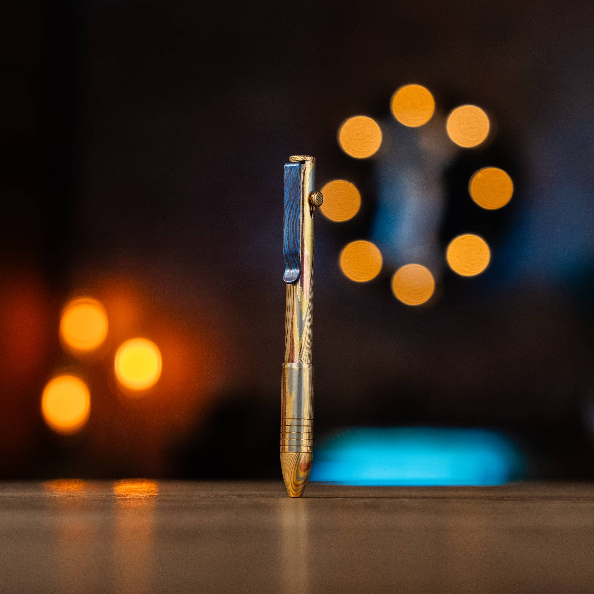 Bolt Action Pen - Full Brass Damascus - Image 6